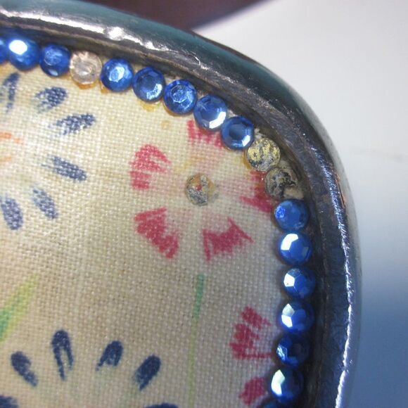 Rustic Leather Belt & Silver Metal Floral Buckle Size 32 main image 4